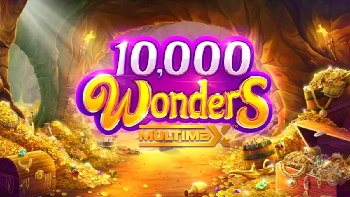 Interface do slot 10,000 Wonders Multimax da ReelPlay