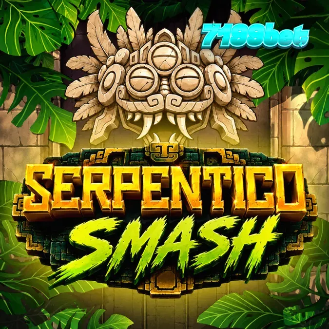 Interface do jogo Serpentico Smash com temática de selva e grade de símbolos